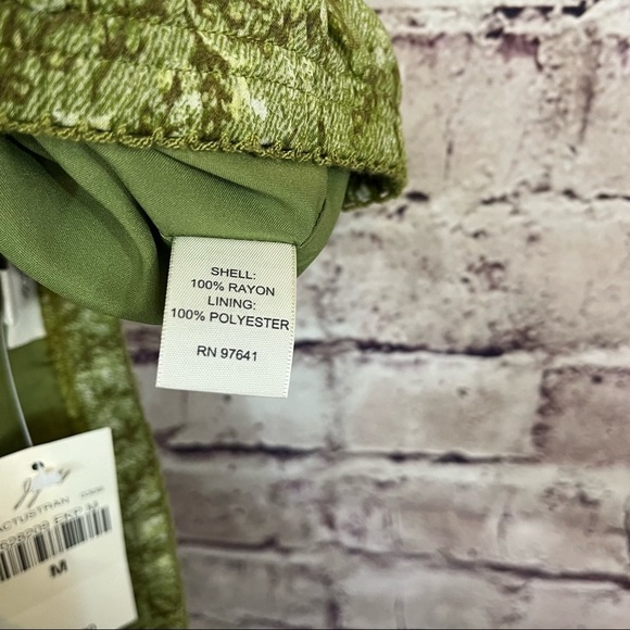 J. Jill 2pc Set Green Floral Sleeveless Blouse & Skirt Rayon Mid Length - Picture 13 of 15